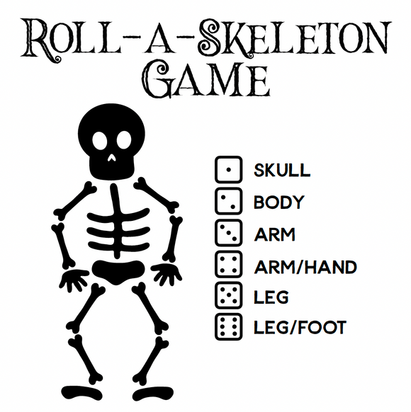 Roll-A-Skeleton (extra pieces)